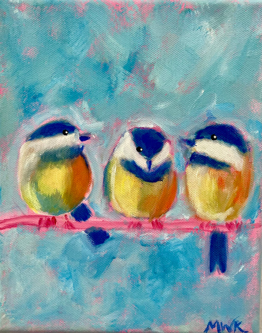 Chickadee Portrait, Agatha, Eulalie and Agnes