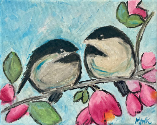 Chickadee Portrait, Babs & Flo