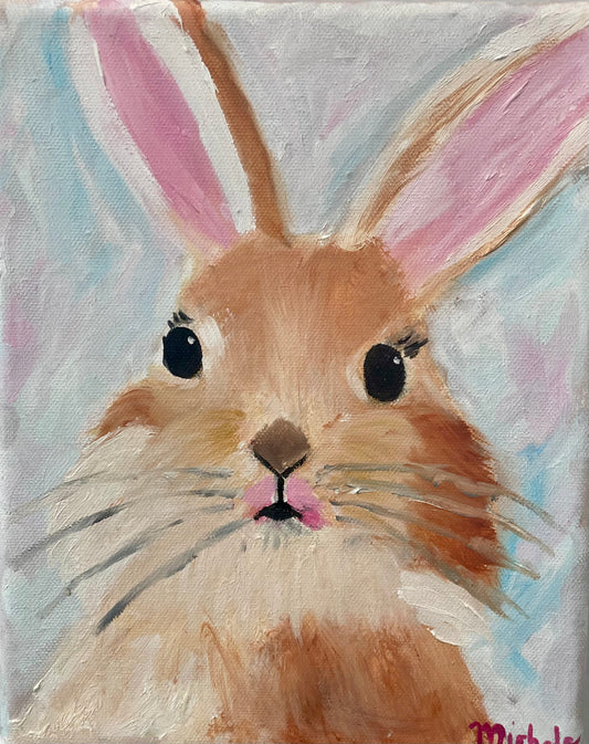 Bunny Portrait on Paper, Sophia