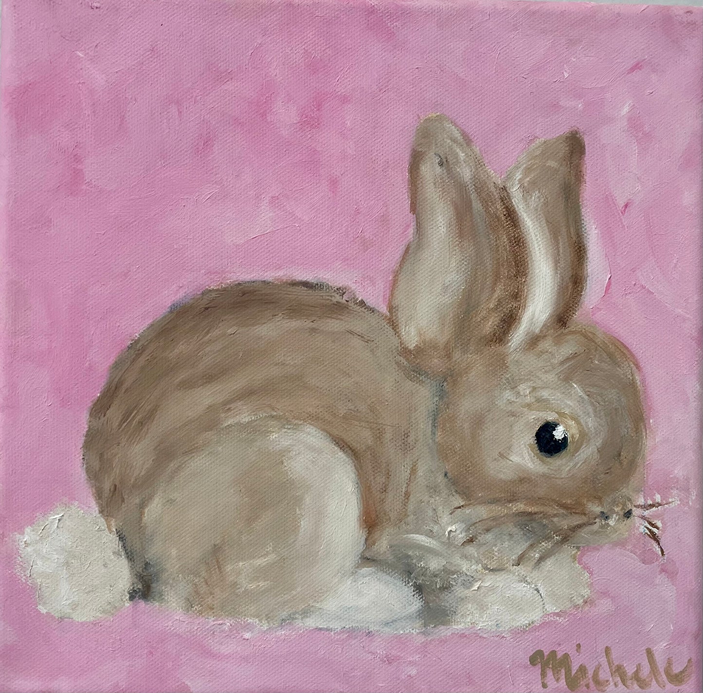 Bunny Portrait on Paper, Claudette